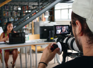 Filmdreh des Jenaer Projekts (Foto: Ernst-Abbe-Hochschule Jena)